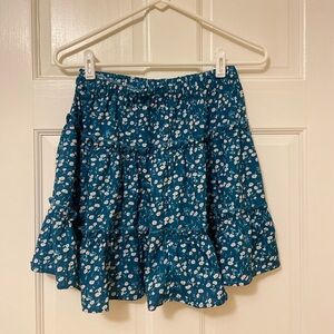 Shein: Blue floral Skirt